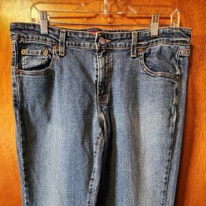 Women's Size 11 JR Levi's 524 Super Low Stretch Boot Cut Denim Blue Jeans